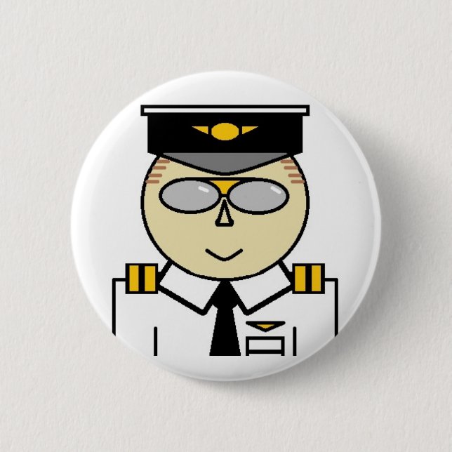 Badge Rond 5 Cm Bouton de co-pilote (Devant)