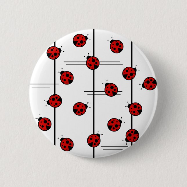 Badge Rond 5 Cm Bouton de coccinelles (Devant)