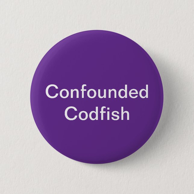 Badge Rond 5 Cm Bouton de codfish (Devant)