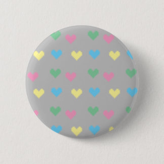 Badge Rond 5 Cm Bouton de coeur