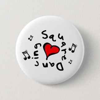 Badge Rond 5 Cm Bouton de Coeur-Amour de la danse carrée I