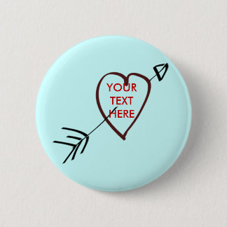 Badge Rond 5 Cm BOUTON de COEUR d'AMOUR - customisé