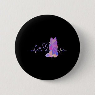 Badge Rond 5 Cm Bouton de coeur Eskimo américain