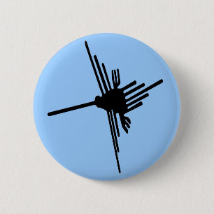 Badge Rond 5 Cm Bouton de colibri de Nazca