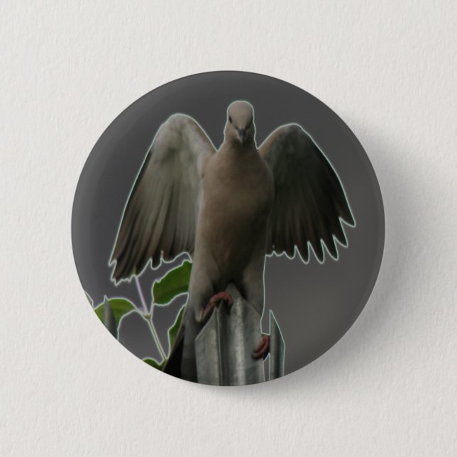 Badge Rond 5 Cm Bouton de colombe Angel Fallen (Devant)