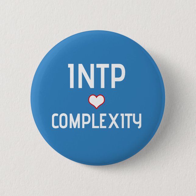Badge Rond 5 Cm Bouton de complexité de coeur d'INTP (Devant)