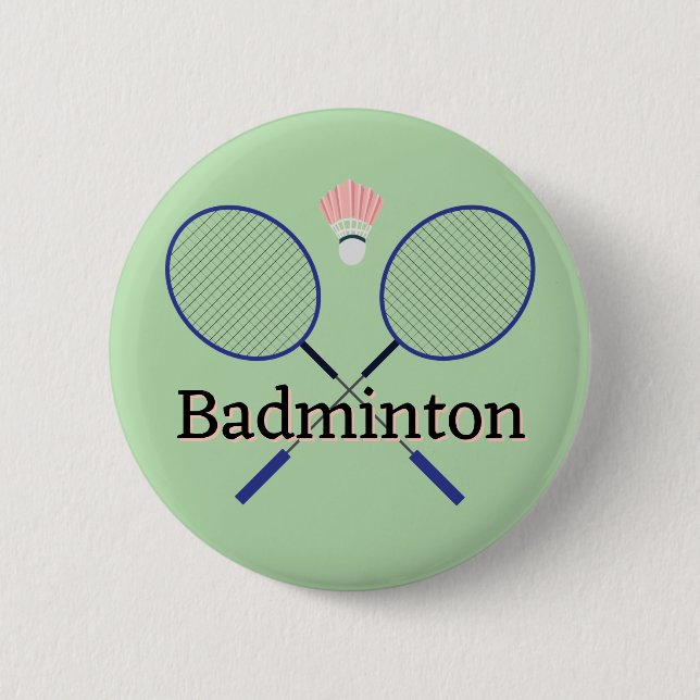 Badge Rond 5 Cm Bouton de conception de badminton (Devant)