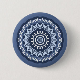 Badge Rond 5 Cm Bouton de conception Mandala complexe