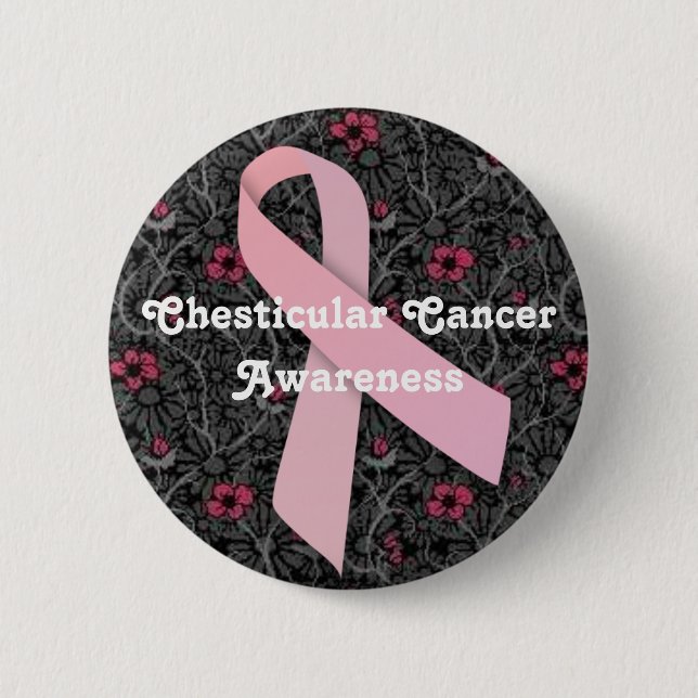 Badge Rond 5 Cm Bouton de conscience de Cancer de Chesticular (Devant)