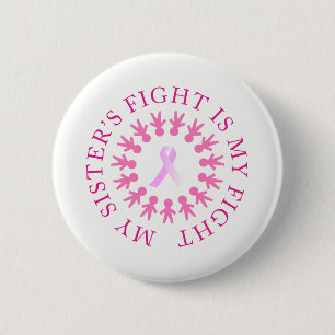 Badge Rond 5 Cm Bouton de conscience de cancer du sein du combat
