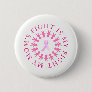 Badge Rond 5 Cm Bouton de conscience de cancer du sein du combat