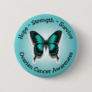 Badge Rond 5 Cm Bouton de conscience de cancer ovarien