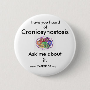 BADGE ROND 5 CM BOUTON DE CONSCIENCE DE CRANIOSYNOSTOSE