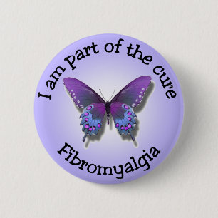 Badge Rond 5 Cm Bouton de conscience de fibromyalgie