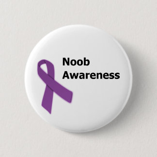 Badge Rond 5 Cm Bouton de conscience de Noob