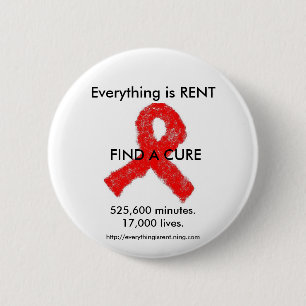 Badge Rond 5 Cm Bouton de conscience de SIDA