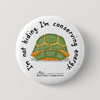 Badge Rond 5 Cm Bouton de conservation de blanc d'énergie