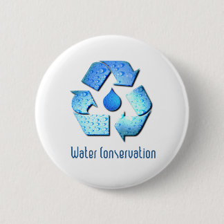 Badge Rond 5 Cm Bouton de conservation de l'eau