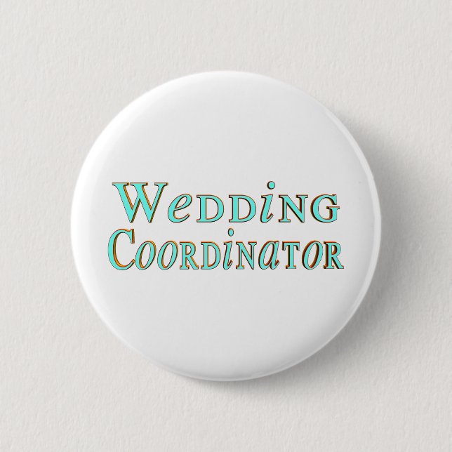 Badge Rond 5 Cm Bouton de coordonnateur de mariage (Devant)