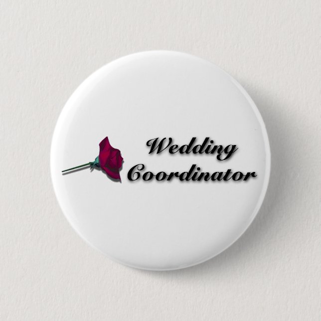 Badge Rond 5 Cm Bouton de coordonnateur de mariage (Devant)