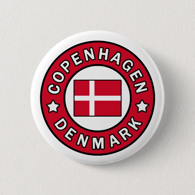 Badge Rond 5 Cm Bouton de Copenhague Danemark (Devant)