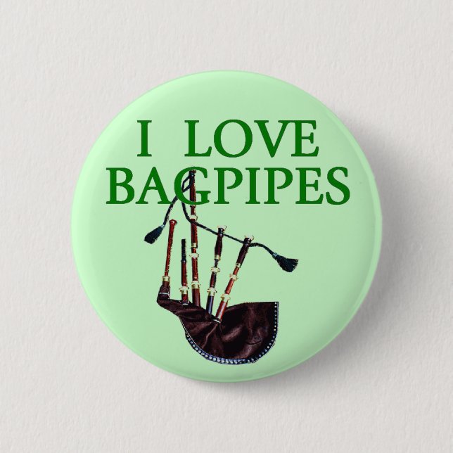 Badge Rond 5 Cm Bouton de cornemuses (Devant)