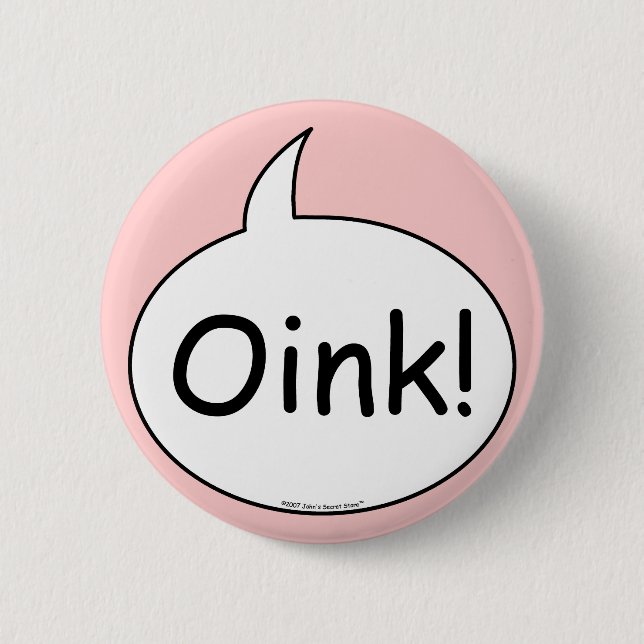 Badge Rond 5 Cm Bouton de costume de porc (Devant)