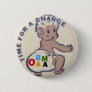 Badge Rond 5 Cm Bouton de couche-culotte de bébé d'Obama