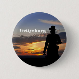 Badge Rond 5 Cm Bouton de coucher du soleil de Gettysburg