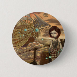 Badge Rond 5 Cm Bouton "de coucher du soleil maritime"