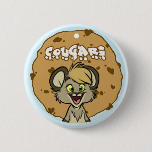Badge Rond 5 Cm Bouton de Cougari