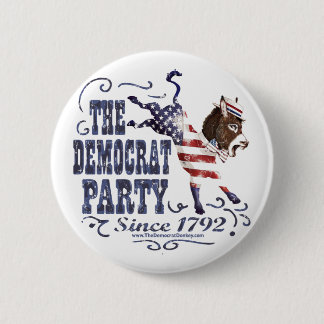 Badge Rond 5 Cm Bouton de coup-de-pied des Etats-Unis d'âne