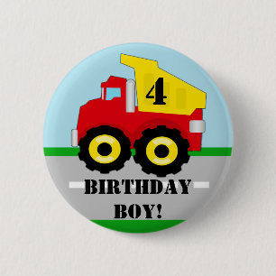 Badge Rond 5 Cm Bouton de coutume de Dumpruck de construction