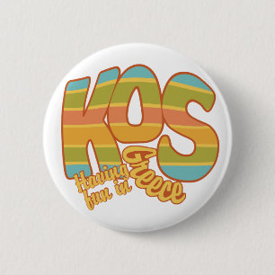 Badge Rond 5 Cm Bouton de coutume de KOS Grèce