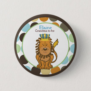 Badge Rond 5 Cm Bouton de coutume d'ÉTIQUETTE de ROI OF THE JUNGL