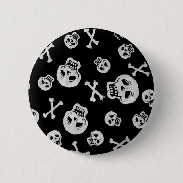 Badge Rond 5 Cm Bouton de crâne (Devant)