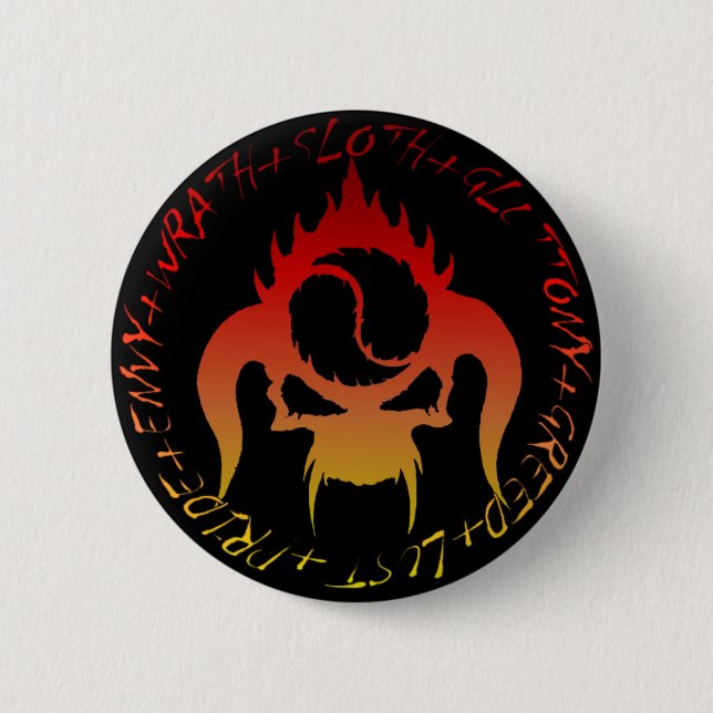 Badge Rond 5 Cm Bouton de crâne (Devant)