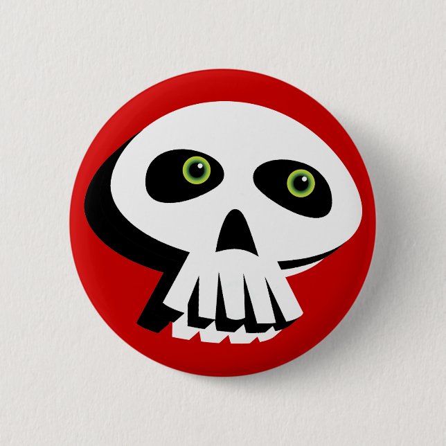 Badge Rond 5 Cm Bouton de crâne (Devant)