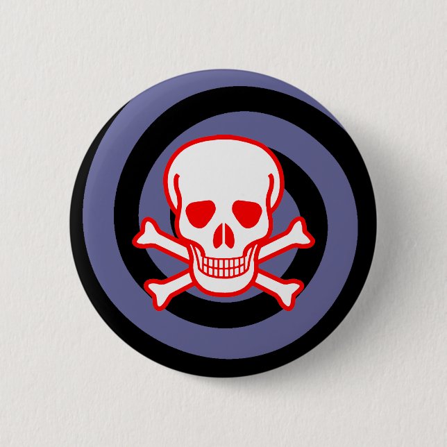 BADGE ROND 5 CM BOUTON DE CRÂNE DE HYPNO (Devant)