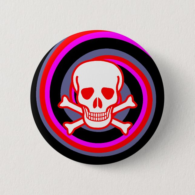 BADGE ROND 5 CM BOUTON DE CRÂNE DE HYPNO (Devant)