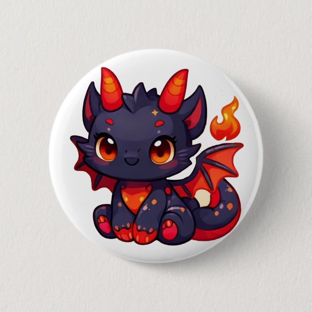 Badge Rond 5 Cm Bouton de créature mignonne Polspunkys (Devant)