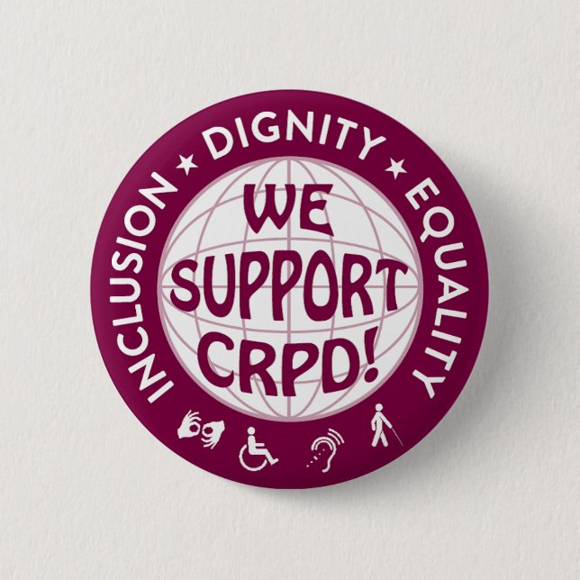 Badge Rond 5 Cm Bouton de CRPD (Devant)