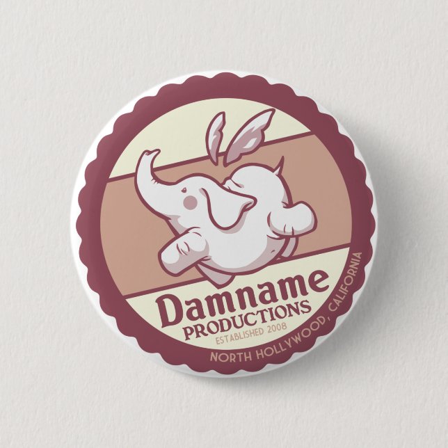 Badge Rond 5 Cm Bouton de cru de Damname (Devant)