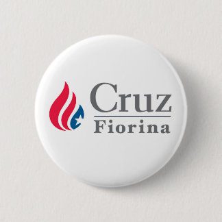 Badge Rond 5 Cm Bouton de Cruz/Fiorina 2016