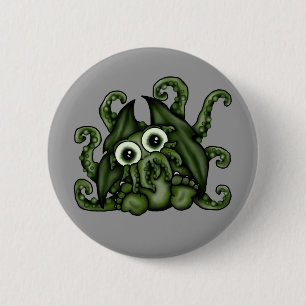 Badge Rond 5 Cm Bouton de Cthulhu