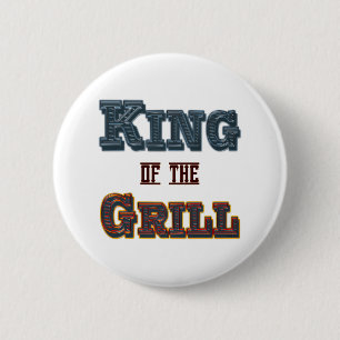 Badge Rond 5 Cm Bouton de Cuisine du barbecue King of the Grill