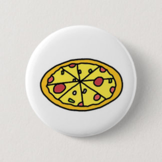 Badge Rond 5 Cm Bouton de Cutie de pizza de bande dessinée