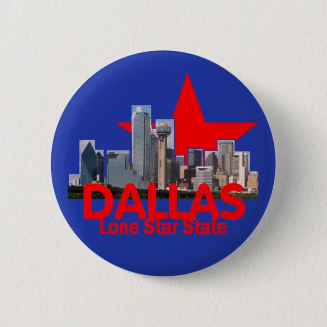 Badge Rond 5 Cm Bouton de DALLAS (Devant)