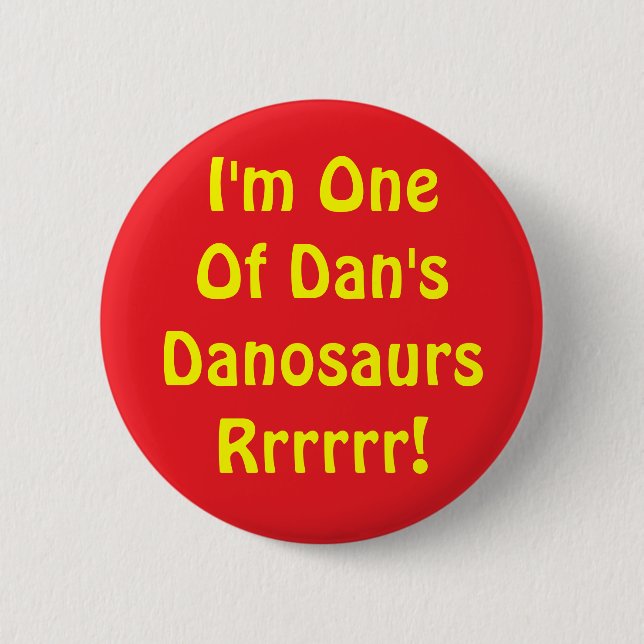 Badge Rond 5 Cm Bouton de Danosaur (Devant)