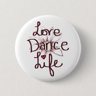 Badge Rond 5 Cm Bouton de danse d'amour